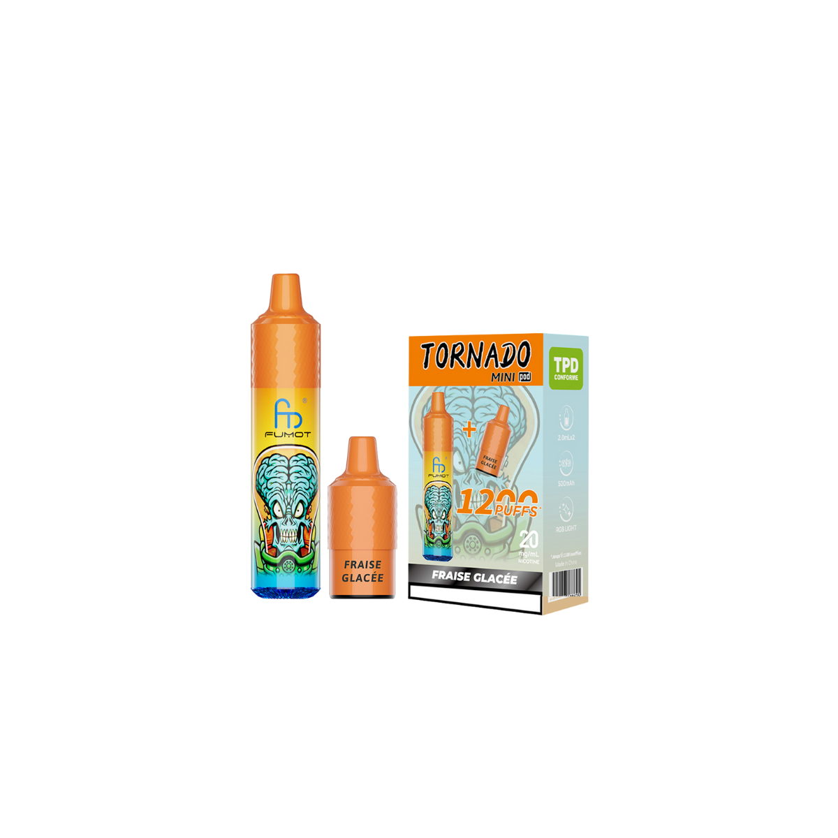 Fresa Helada 1200 Puff - Tornado Mini