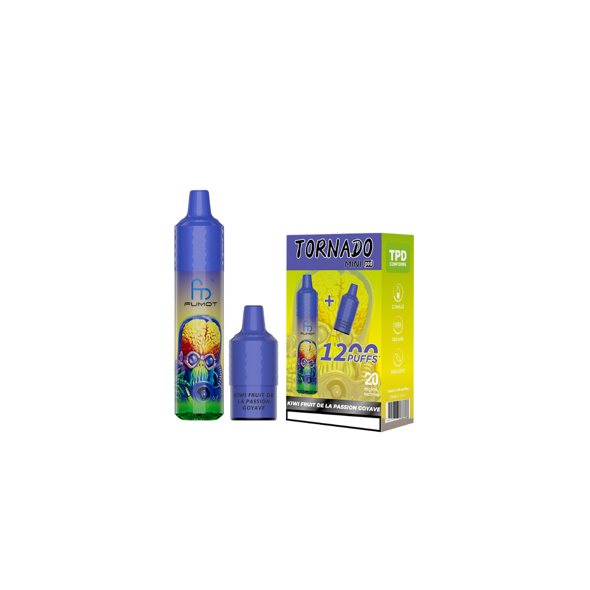 Kiwi Passion Guava 1200 Puff - Tornado Mini Kiwi Passion Guava 1200 Puff - Tornado Mini