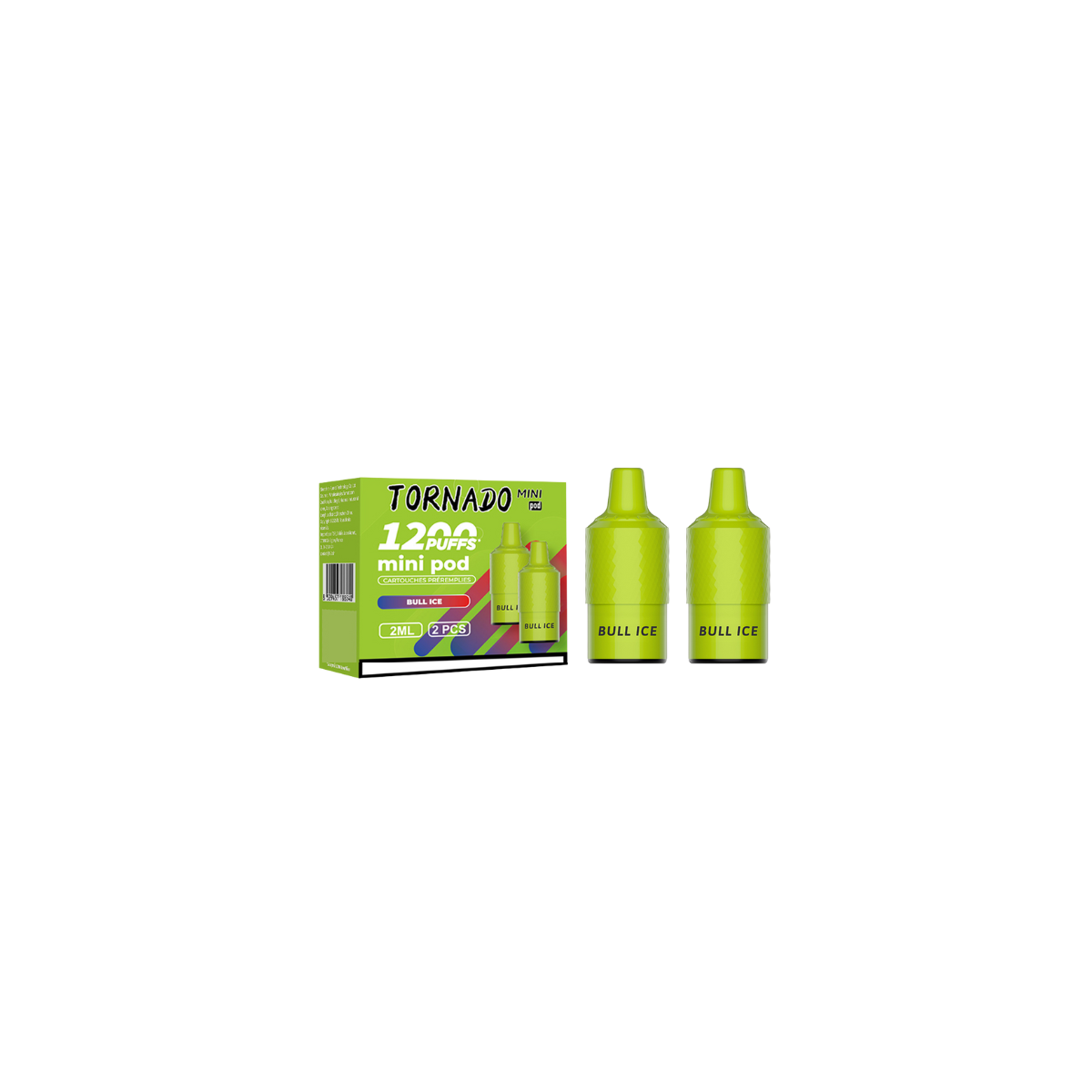 Bull Ice 2 pods 1200 Puff - Tornado Mini Bull Ice 2 pods 1200 Puff - Tornado Mini