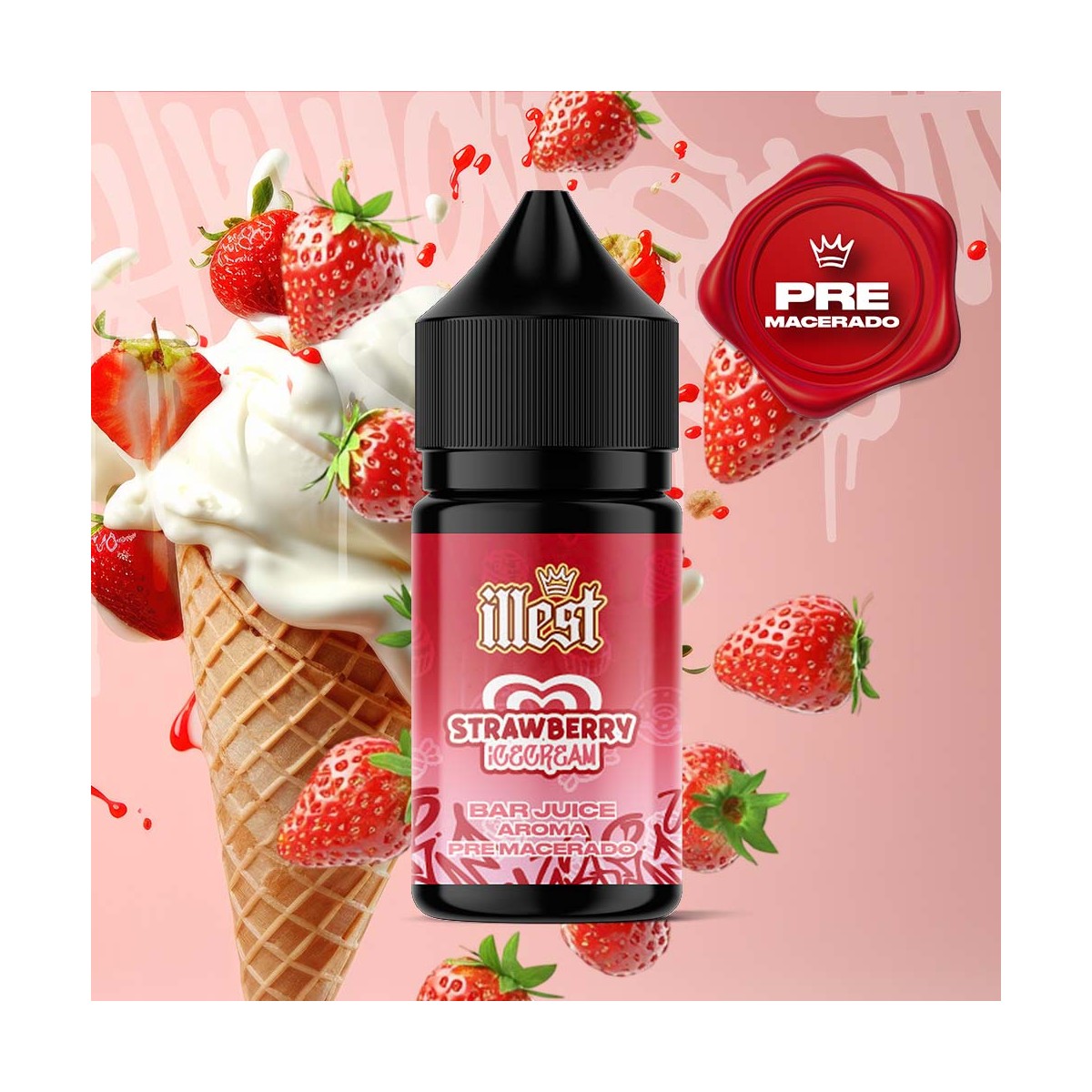 Helado de Fresa 15ml (Longfill) - Illest Helado de Fresa 15ml (Longfill) - Illest