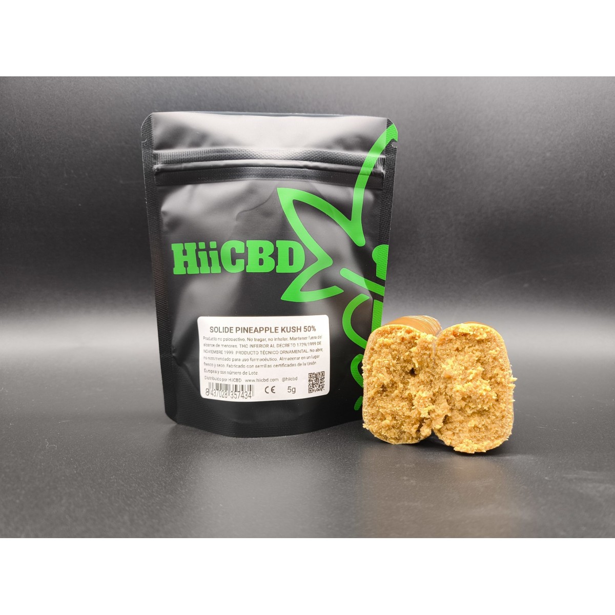 Solid Pineapple Kush Resina 50%CBD 5 gramos - Hii CBD